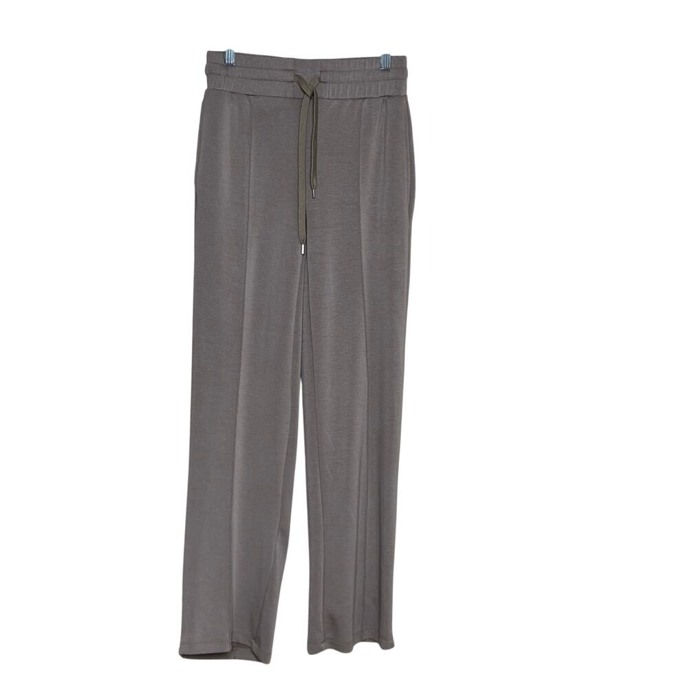 Elie Tahari Women's Drawstring Waist Light Brown XS Pants Cozy Soft Casual
